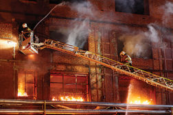 firefighters, building fire