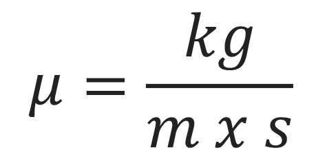 The formula for viscosity