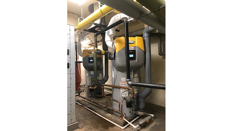 A. O. Smith’s Cyclone XL high-efficiency 1M Btu commercial gas water heater