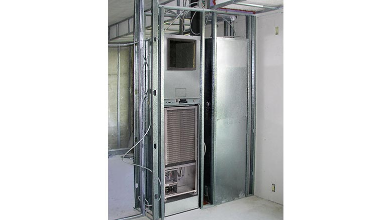 A Daikin water-source heat pump is installed in a commercial application.