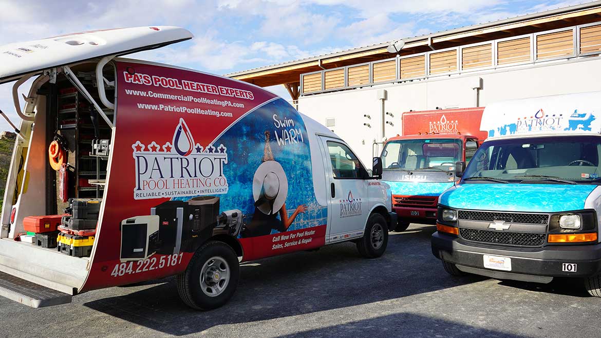 05 PM 1123 Nemacolin Woodlands Resort Patriot Water Works work truck in parking lot
