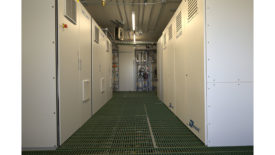 An interior view of a fuel cell in a mission critical application.