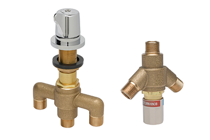 T&S Brass thermostatic mixing valves