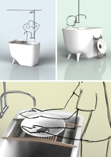 â??Houdiniâ?? is a 3-in-1 solution that is ideal for small bathrooms.