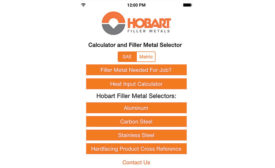 Mobile app for filler metal from Hobart