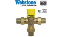 Thermostatic mixing valve from Webstone Valve