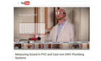 A new video on Charlotte Pipe’s YouTube channel shows a sound test of various DWV plumbing systems. 