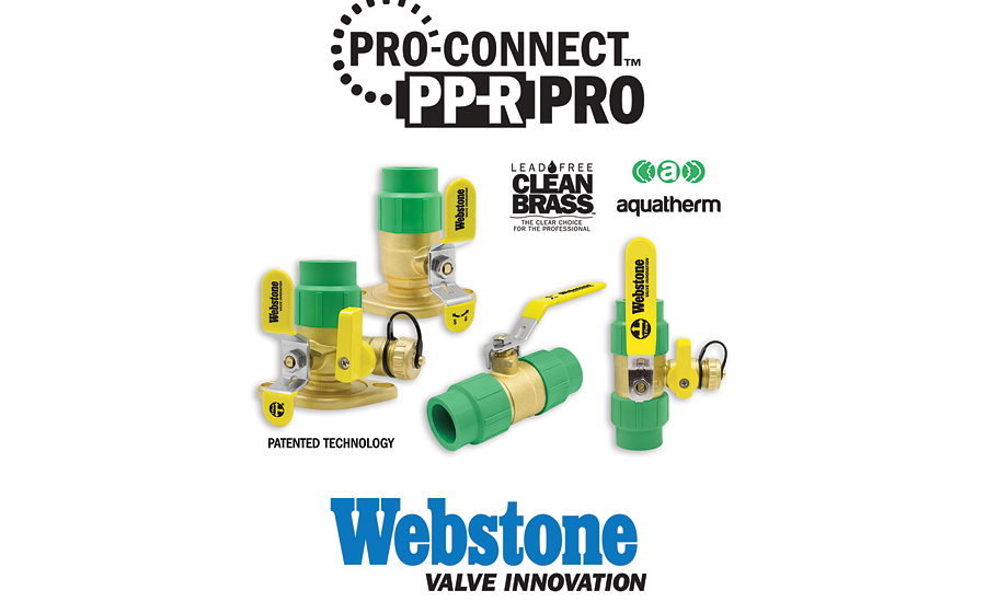 Brass valves with integrated connections from Webstone Valves