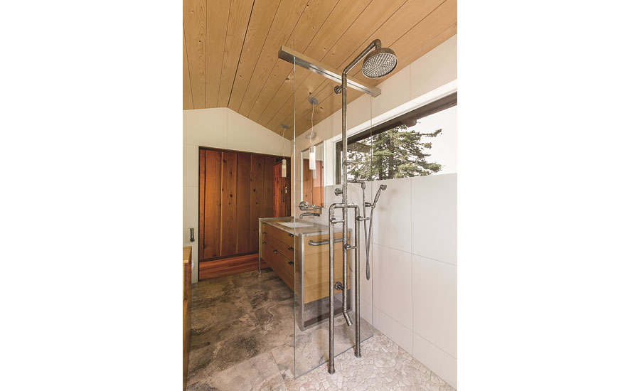 Exposed shower system from Sonoma Forge