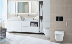 Hands-free flush plate from Geberit