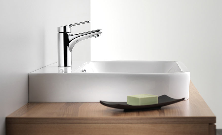 Inclined-upward spout faucet from KWC