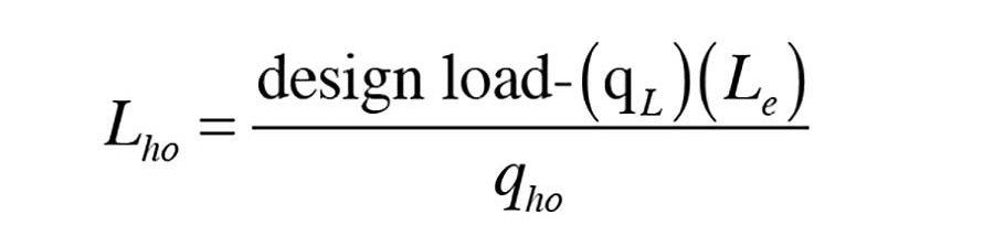 The required length of high-output baseboard