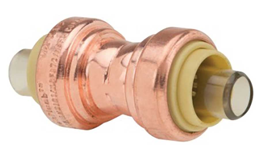 Copper push connect fittings from Brasscraft