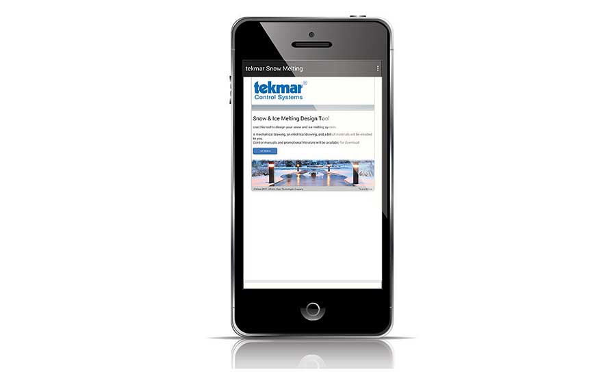 Snow and ice melting app from tekmar