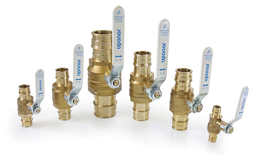Brass transition fittings from Uponor