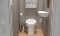 Compact macerating toilet from Saniflo