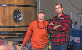 Monday Night Brewery cofounder Joel Iverson (right) and David Hardegree