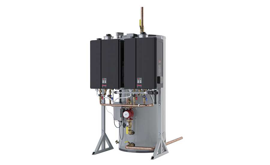 Hybrid water heating system from Rinnai 